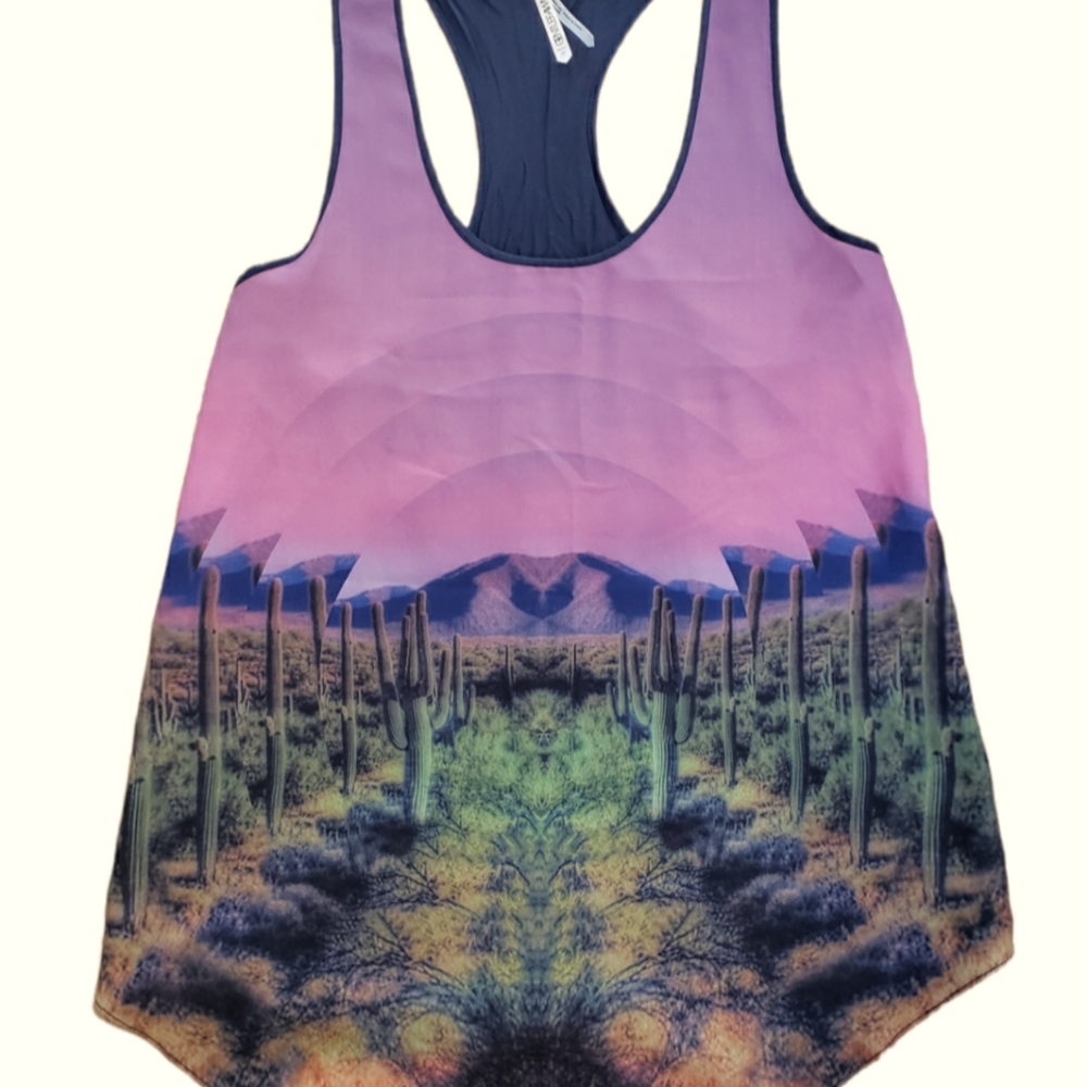 Gentle Fawn Cactus Mountain Sky Oversize Tank